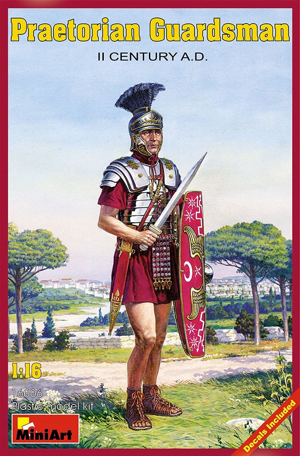 Miniart 1:16 Scale "Praetorian Guardsman II century A.D." Plastic Model Kit (Grey)