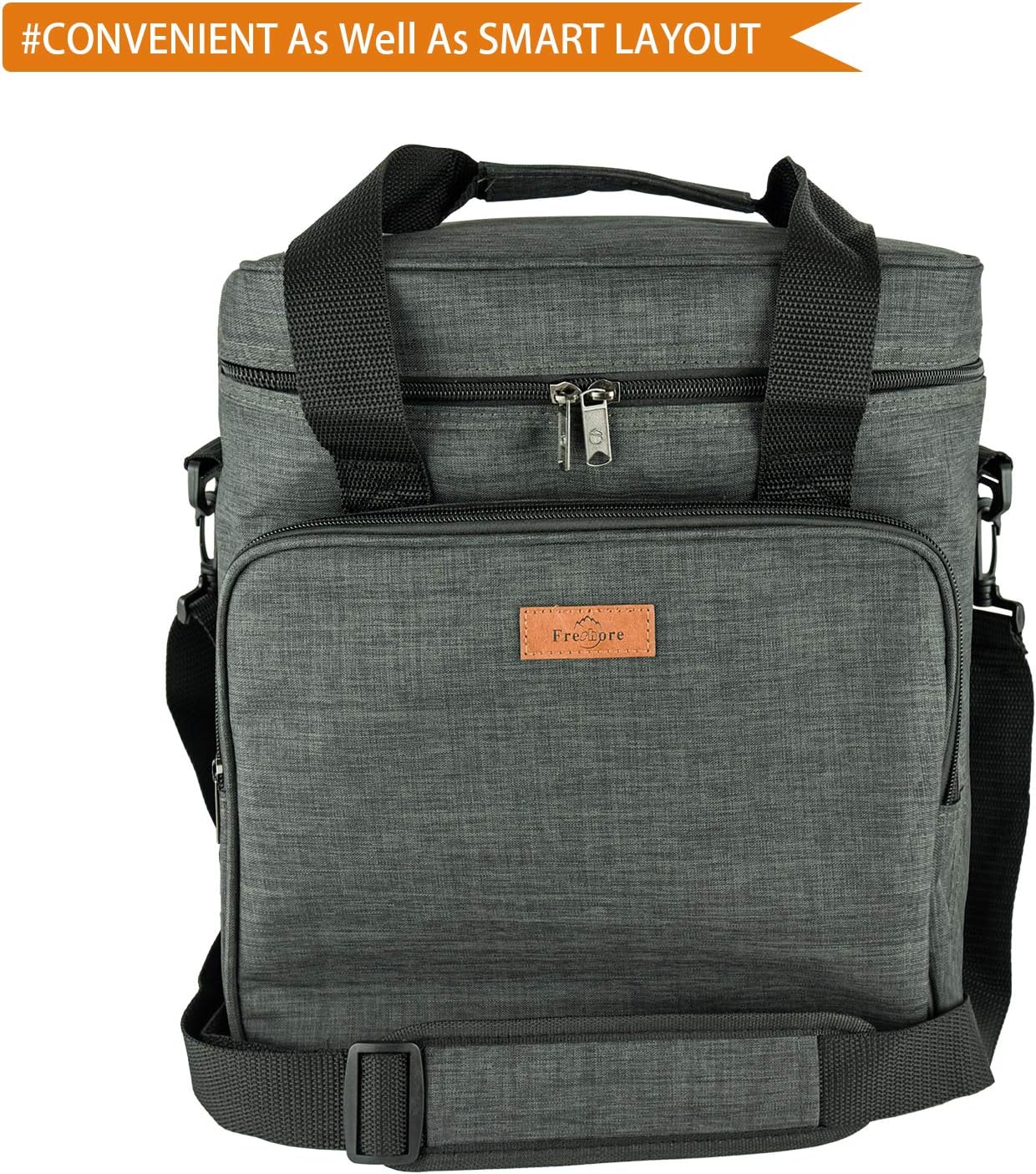 Freshore Insulated Wine Carrier 6 Bottle Bag Tote - Image 3