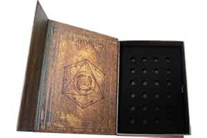 Fantasydice Nightwatch Grimoire: A Magical Spell Book-Inspired for Dice, Miniatures, and Collectible Cards Storage with Magnetic Closure