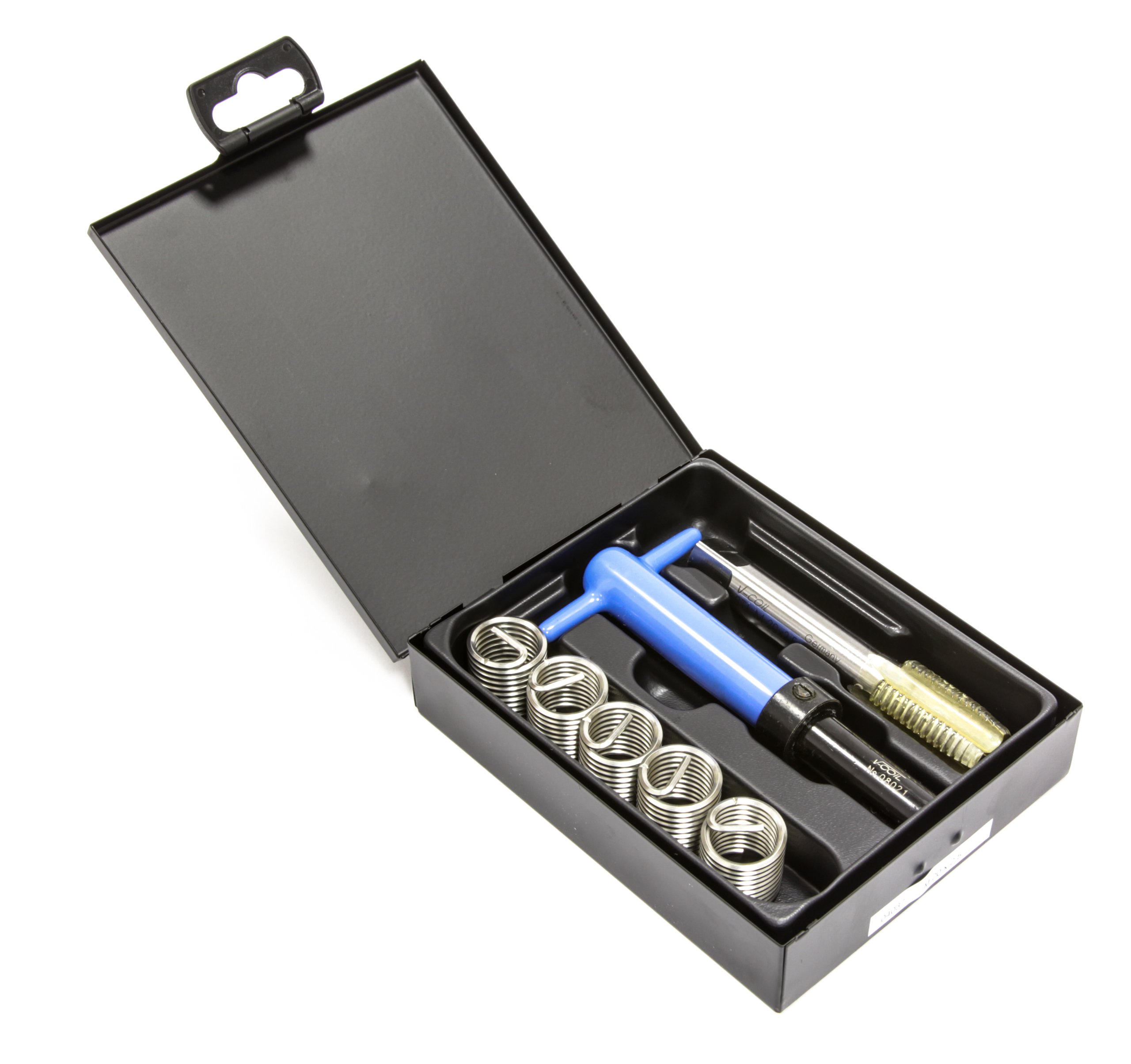 V-COIL Thread Repair Kit | Thread Repair Set | V-Coil Kit | For Repairing Damaged or Worn Threads | With Plastic Case