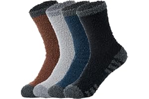 Century Star Fuzzy Socks Cozy Fluffy Warm Socks for Men Super Soft Winter Indoors Home Sleeping Christmas Socks