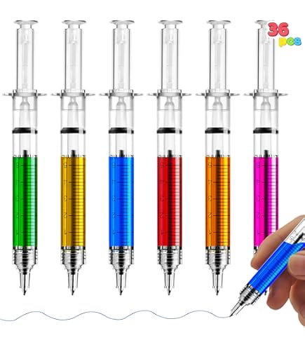 Aazon.co: 60 Sets Syringe Pens Set Includes 60 Fun Nurse Pens 60 Blood Bag Sticky Notes Black - View #3