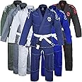 Zafco Sports Brazilian Jiu Jitsu Gi BJJ Gi for Men & Women Grappling gi Uniform Kimonos Light, Preshrunk, with White Belt