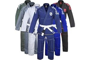 Zafco Sports Brazilian Jiu Jitsu Gi BJJ Gi for Men & Women Grappling gi Uniform Kimonos Light, Preshrunk, with White Belt
