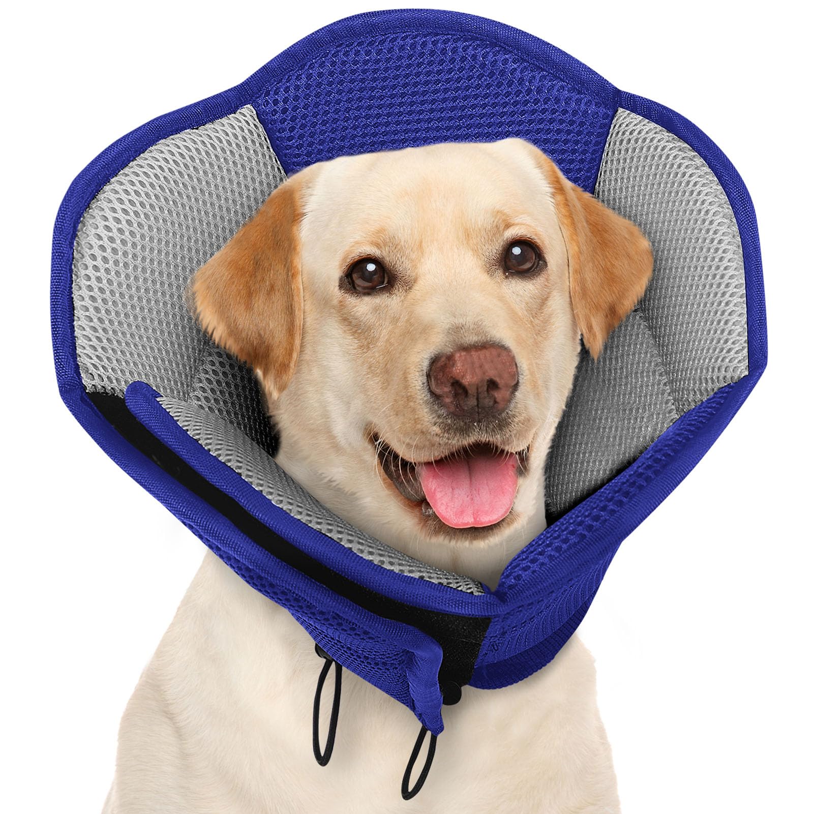 AOFITEE Dog Cones for Large Dogs, Soft Cone for Dogs to Stop Licking, Adjustable Large Dog Cone Collar After Surgery, Breathable Pet Recovery Cones Elizabethan Collars for Wound Healing, Blue X-Large — image 1