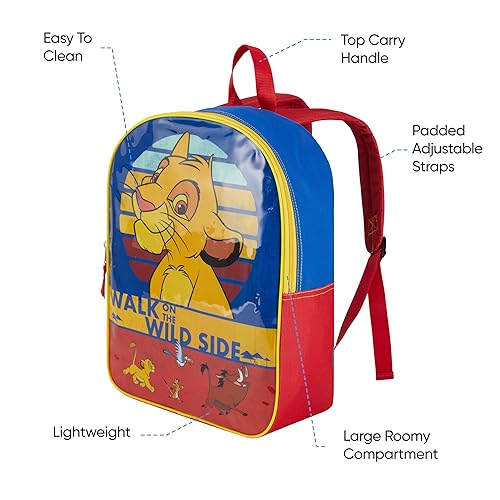 Disney Lion King Backpack for Kids 15” Lion King Bookbag for