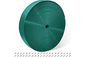 Lumpro Vinyl Straps for Patio Chair Repair Kit 2'' Wide 50 Ft Long Replacement Straps + 50 Free Rivets for Outdoor Lawn Furniture Chaise Lounge Repair (Dark Green)