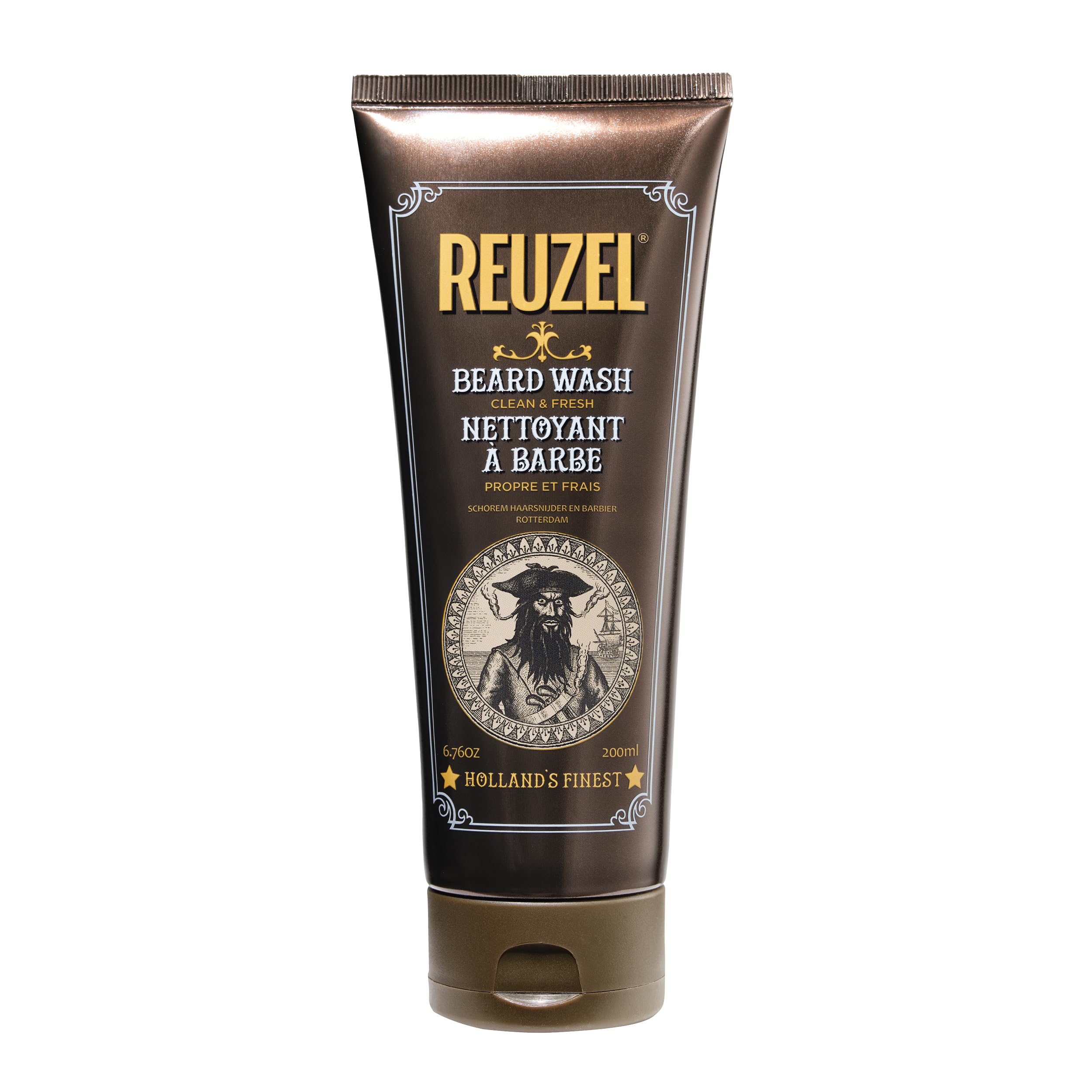 Reuzel Clean & Fresh Beard Wash, Deep Cleansing and Hydrating Beard Shampoo with Citrus Mint Scent, 6.76oz / 200ml
