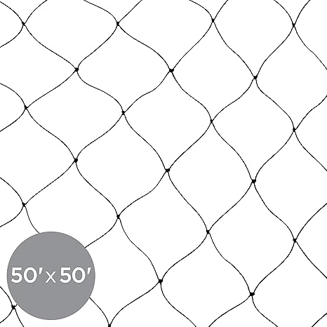 Best Choice Products 50x50ft Multi Filament Protective Mesh Bird Netting For Birds Poultry Games And Pens Black