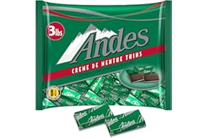 TOOTSIE ROLL Andes Creme De Menthe Thin Mints - 3 Pounds of Bulk After Dinner Mints - Rectangular Chocolate Sandwich Mint Candies - 48 Oz Bag