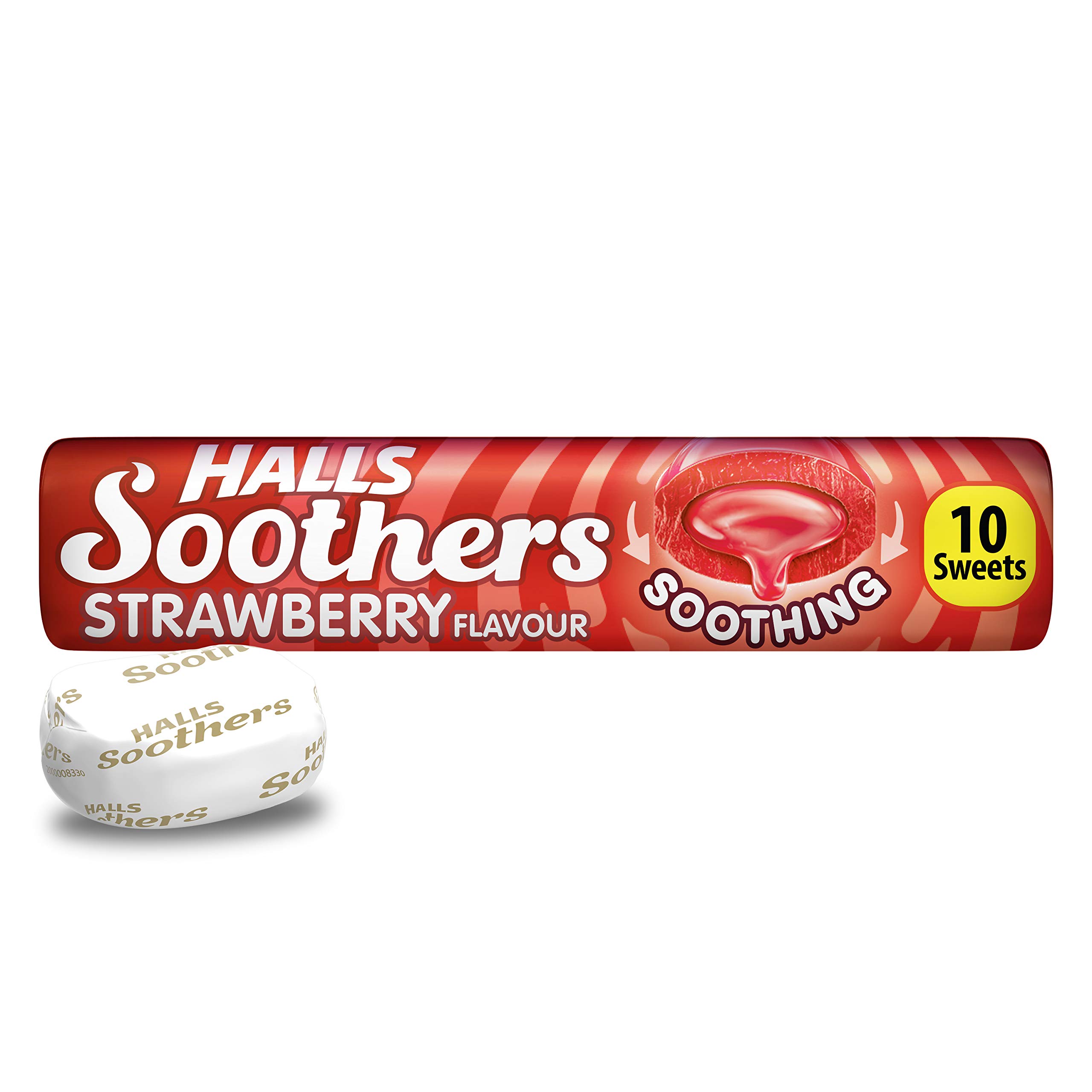 Halls Soothers Strawberry Juice Sweets, 45g