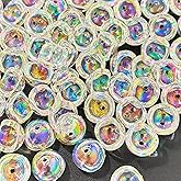 80Pcs Acrylic Flower Bead Caps for Jewelry Making Glitter 8x16mm Half Round Beads with Wavy Edge UV Plated Broken Egg Beads for Earrings Bracelet Necklace DIY Carft