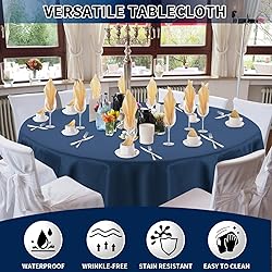 PureFit 6 Pack Navy Blue Round Table Cloths 70