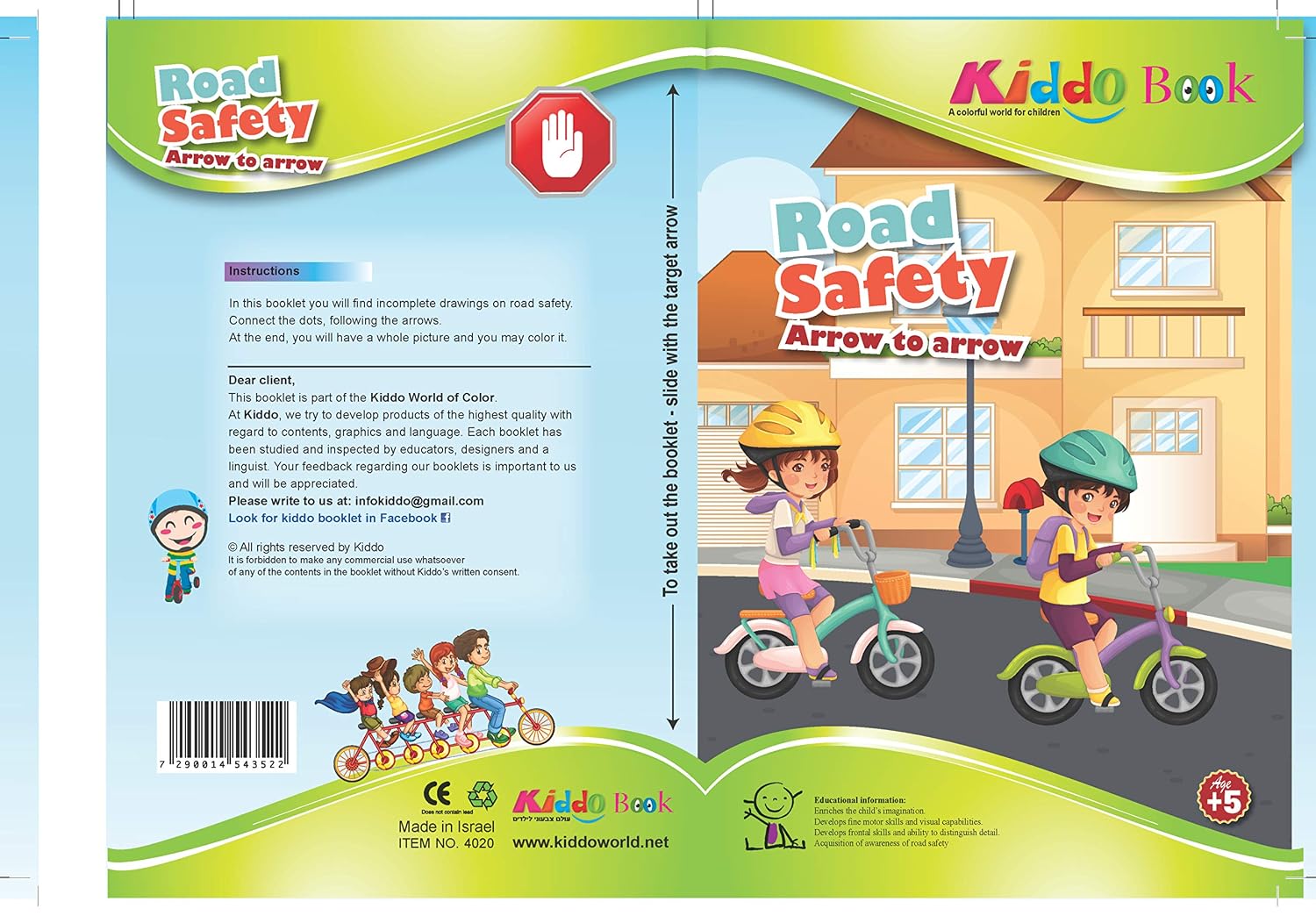 American Educational Products A-4020 Road Safety Booklet For Kiddo (7290014543522)