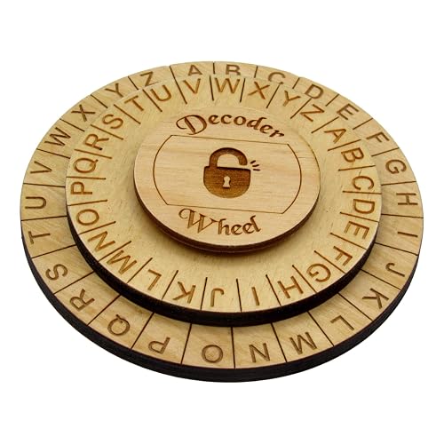 Creative Escape Rooms Wooden Caesar Cipher Secret Decoder Wheel - 4.4 ...