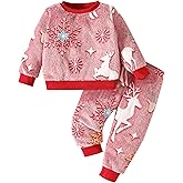 Jecson Toddler Baby Girl Clothes: Soft Fleece & Thermal Outfits Set Animal Pattern Hoodie & Pants Cute Winter Home Out 6M-4Y