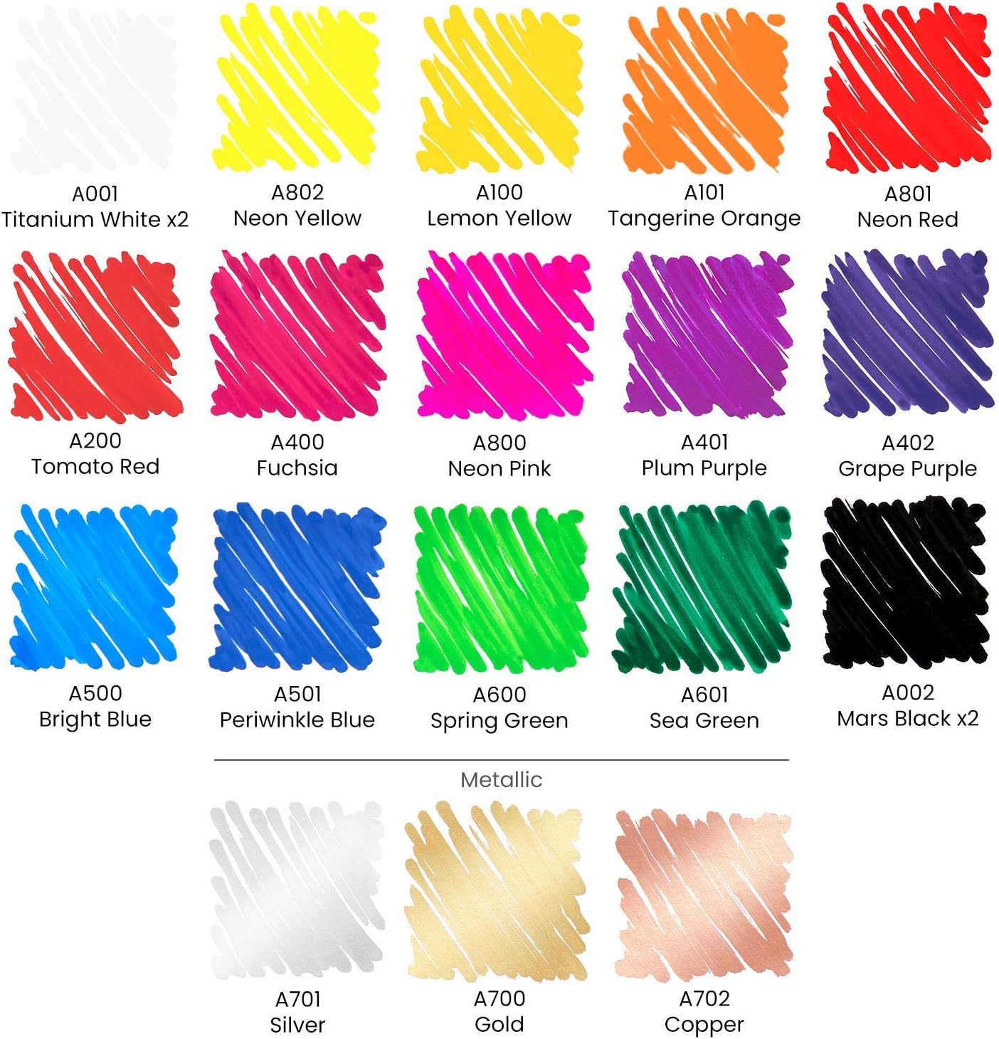 Arteza Paint Markers, Set of 20 Markers Art Supplies for Drawing and