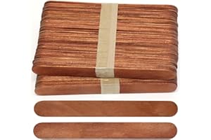 CraftySticks 100 Pack Brown Craft Popsicle Sticks 6 Inch x 3/4 Inch Single Color Packs of Wood Craft Sticks
