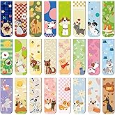 48 Pcs Magnetic Bookmarks Dogs Magnets Bookmark Clips Dog Party Favors Book Lovers Gifts Cute Book Marks for Reading Women Kids Christmas Stocking Stuffers Book Reading Accessories, 24 Designs (Dog)