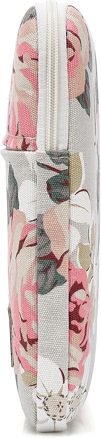 Canvaslife Pink Rose Pattern 13 inch Canvas Laptop Sleeve with Pocket 13 inch 13.3 inch Laptop 13 case13 Sleeve: Computers & Accessories