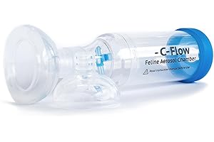 GENERIC Cat Inhaler Spacer for Cats with Breathing Indicator - Includes 2 Masks to fit Most Cats - Feline Aerosol Chamber