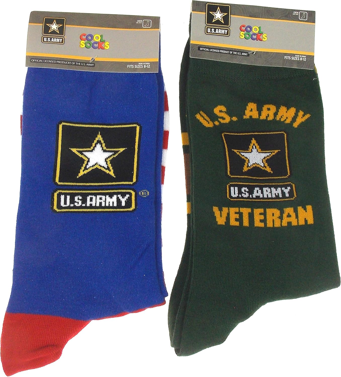 US Army Sock Bundle Army Red White Blue Flag & United