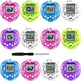 Sosation 12 Pcs Virtual Pets Keychain Egg Fillings for Kids 168 Electronic Digital Pet Easter Retro Handheld Game Machine 90s Toy for Birthday Gift Toddler Party Multicolor(Heart Style)