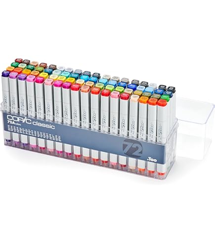Amazon.com: Copic Classic Alcohol-Based Markers, 72pc Set C