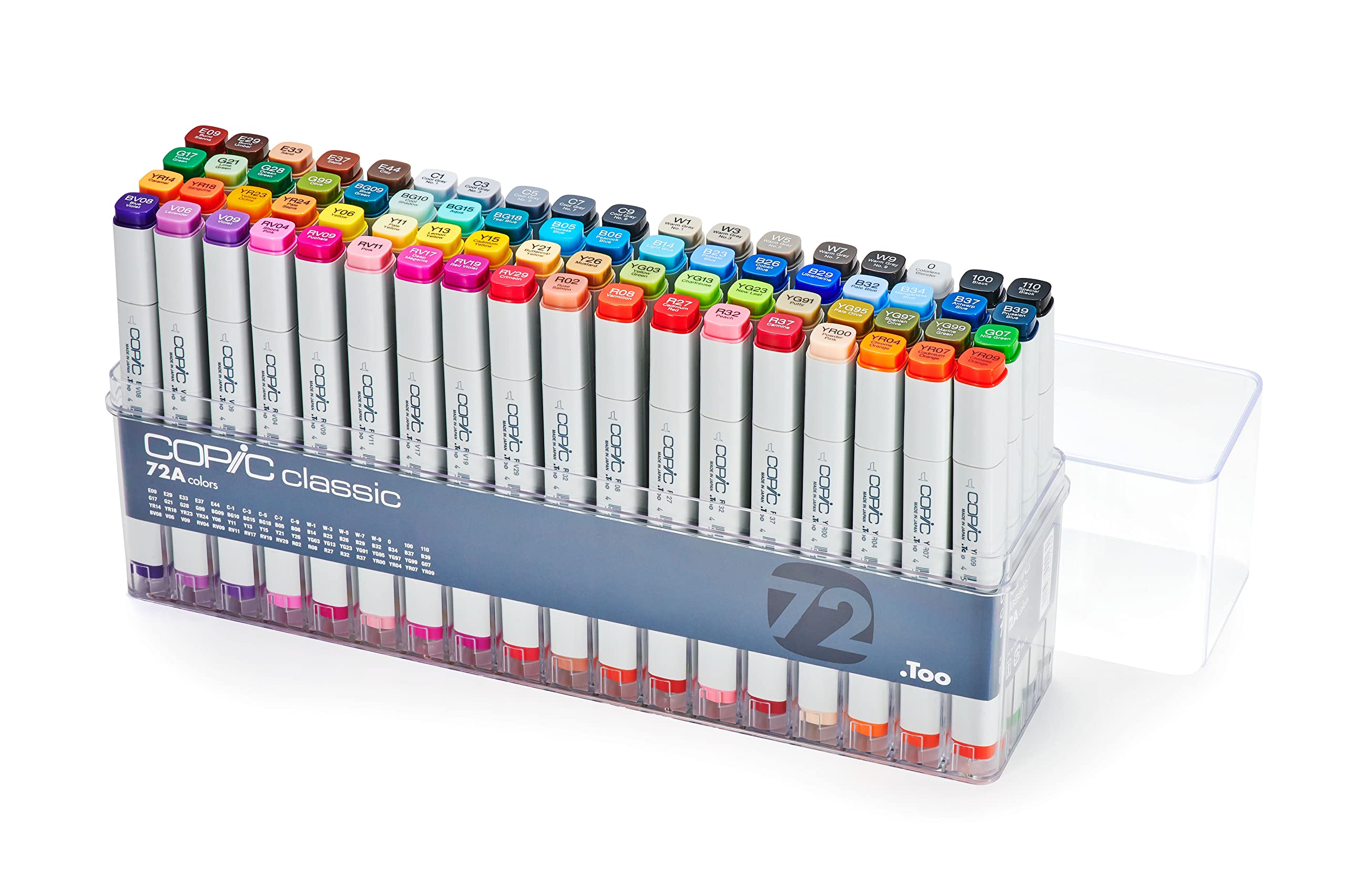 COPIC Classic Coloured Marker Pen - Set of 72 A, For Art & Crafts, Colouring, Graphics, Highlighter, Design, Anime, Professional & Beginners, Art Supplies & Colouring Books