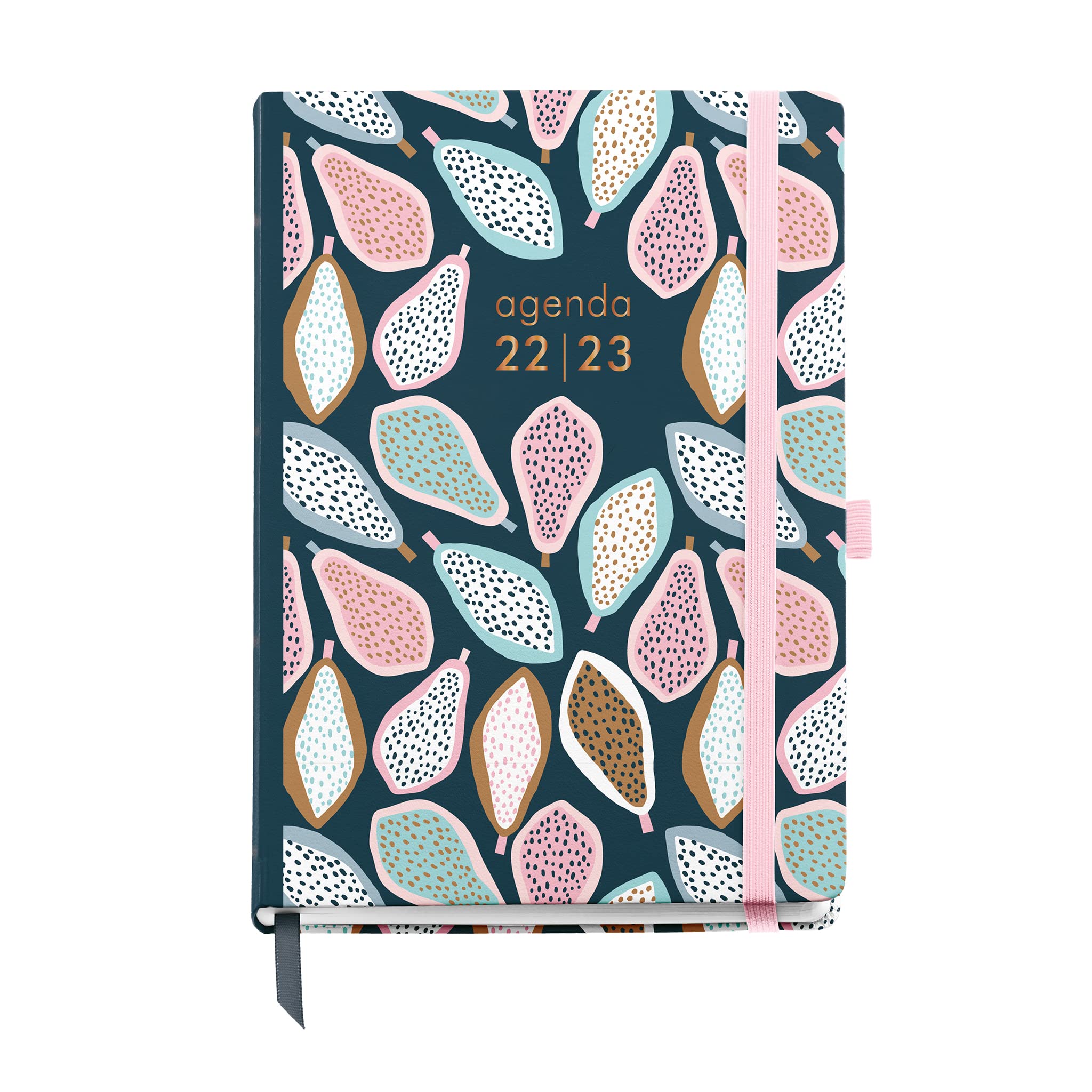 MIQUELRIUS - Agenda September 2022 December 2023 - Week Vista - Journal Size 12.2 x 16.8 cm - Trilingual: Spanish, English, Portuguese - 18 MONTHS - Fruit