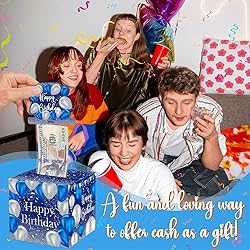 Blue Balloon Themed Party Decor - Surprise Cash