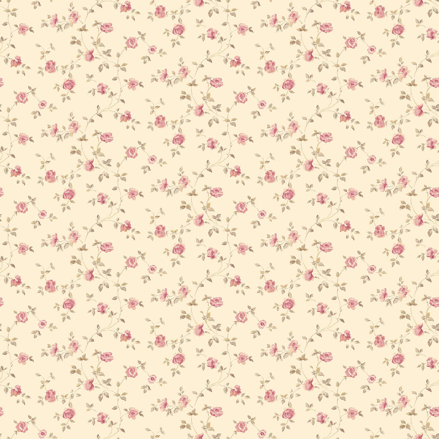 Galerie G67888 Miniatures 2 Small Rose Trail Design Wallpaper, Red/Beige, 10m x 53cm
