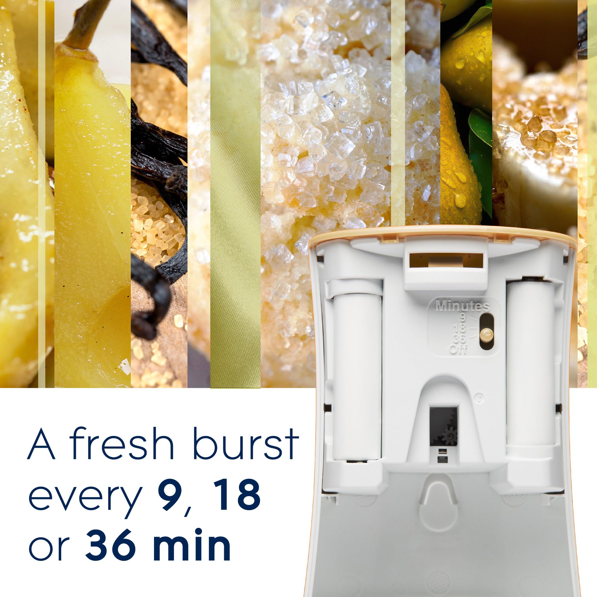 Glade Automatic Spray Refill, Air Freshener for Home and Bathroom, Sparkling Pear, 6.2 Oz, 2 Count