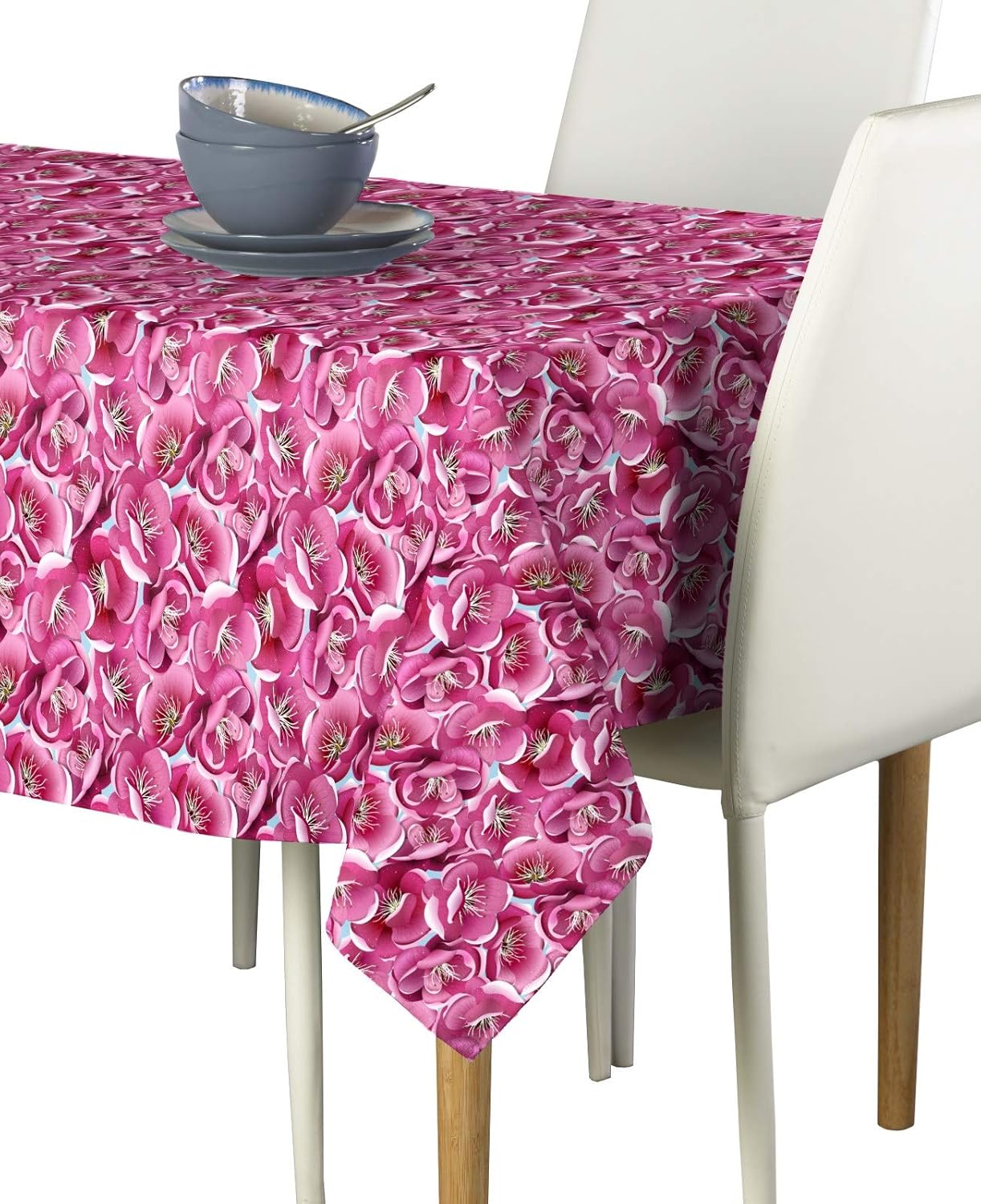 Fabric Textile Products Spring Blossoms Pink Tablecloth 60