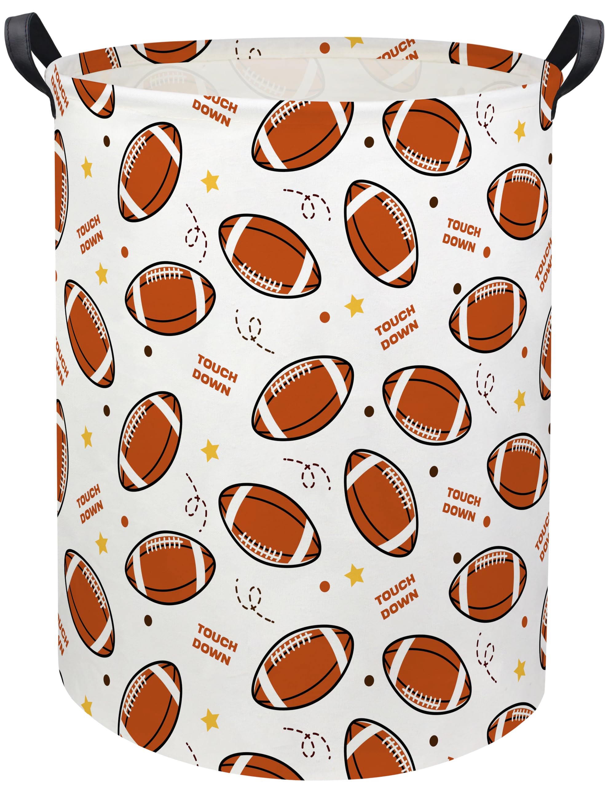 Photo 1 of HIYAGON Football Kids Laundry hamper Baby Hamper for Nursery Boy Cute Kids Toys Storage Bin Organizer Football Room Decor for Home(Footballs)