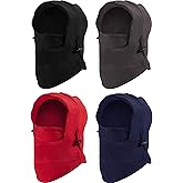 Frienda 4 Pcs Balaclava Ski Mask Windproof Warmer Fleece Adjustable Winter Mask Face Cover for Men Women