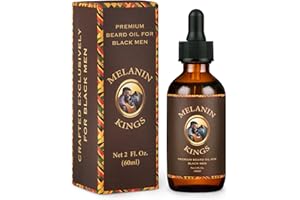 Melanin Kings Beard Oil for Black Men - Specialized formula for Black Men - With ancient African Ingredients - 100% Natural Ingredients - 2fl. Oz. - Kenyan Sandalwood Scent