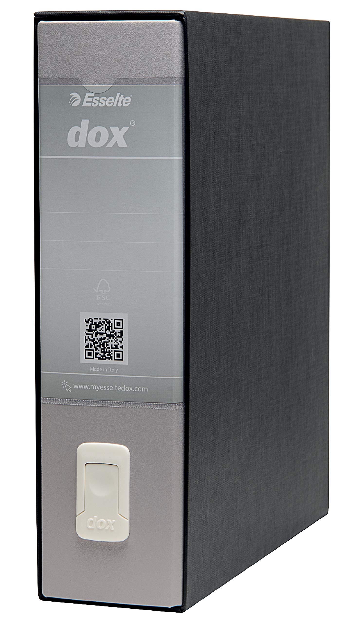 Esselte Dox 1 Class Box Lever Arch File, A4. Grey