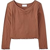 The Children's Place Girls Basic Long Sleeve V-Neck Knit Shirts