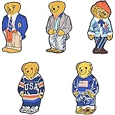 5PCS Fashion Bears Embroidered Patches for Clothing, Sew on/Iron on Patches for Clothing, T-Shirts, Jackets, Backpacks, Jeans, Hats, Clothes Decorations