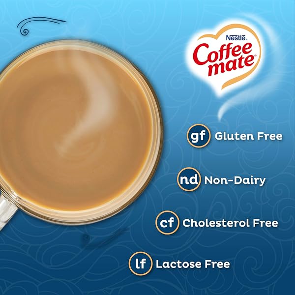 NESTLE COFFEE MATE FLAVORED CREAMER 4 PACK VARIETY PACK (15 OZ BOTTLES) – CHOCOLATE CRÈME, FRENCH VANILLA, HAZELNUT, CARAMEL LATTE
