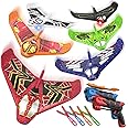 Fuwidvia 6 Pack Airplane Launcher Toys, LED Foam Airplane Toys for Kids, Outdoor Plane Flying Toys for Boys Girls Toys Age 3 4 5 6 7 8 9 10 11 12 Year Old boy Birthday Gift Ideas