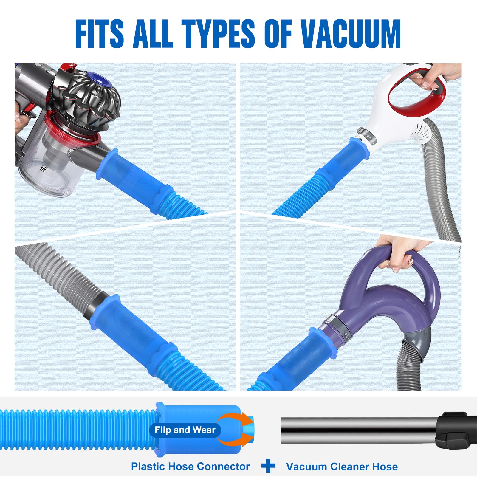 Sealegend Dryer Vent Cleaner Kit Vacuum Hose Attachment Compatible with Most Vacuum Cleaner, Quickly Lint Remover Cleaning Supplies