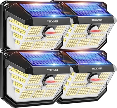 TECKNET Outdoor Solar Light 231 LED 3 Modes Motion Sensor 300° Wide