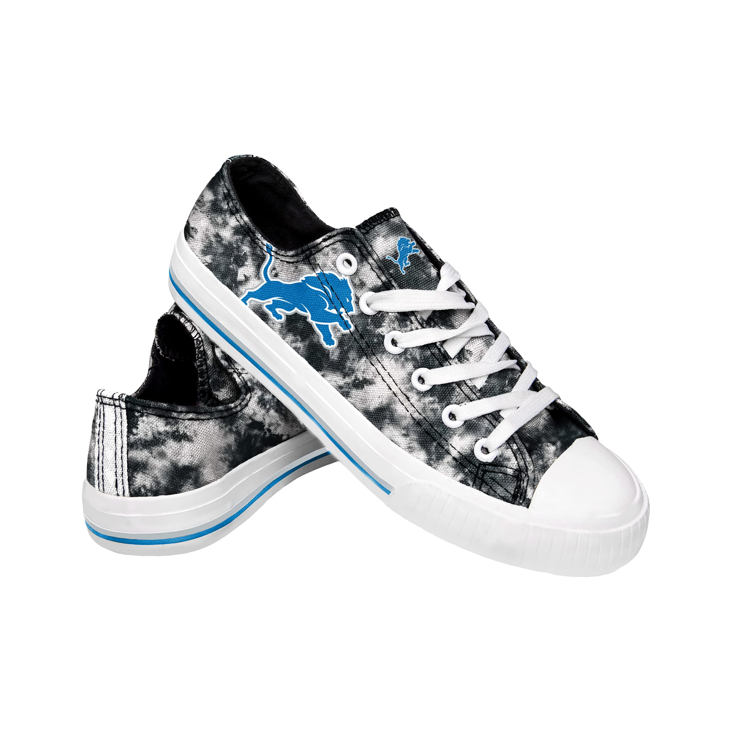 FOCO Denver Broncos NFL Womens Low Top Tie Dye Canvas Shoes - 9 Image
