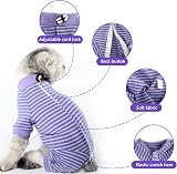 HEYWEAN Cat Recovery Suit Bodysuit After Surgery Stripes Long Sleeve view 3