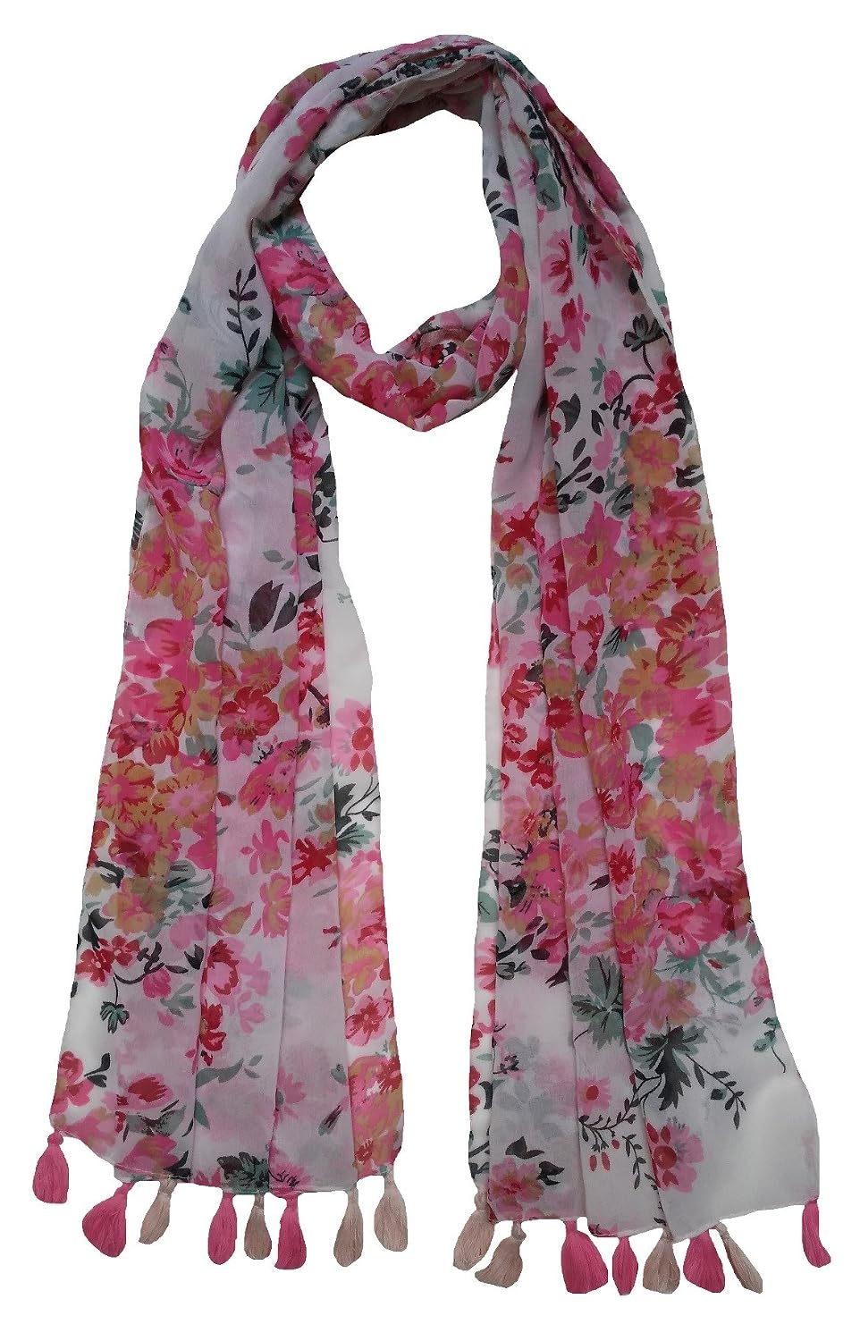 fusfus women's poly cotton stole(f0165, multicolour, free size) set of 6
