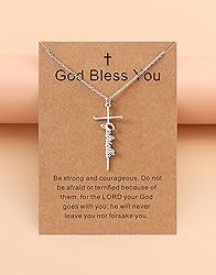 Lcherry Gabrielle Name Cross Necklace Personalized