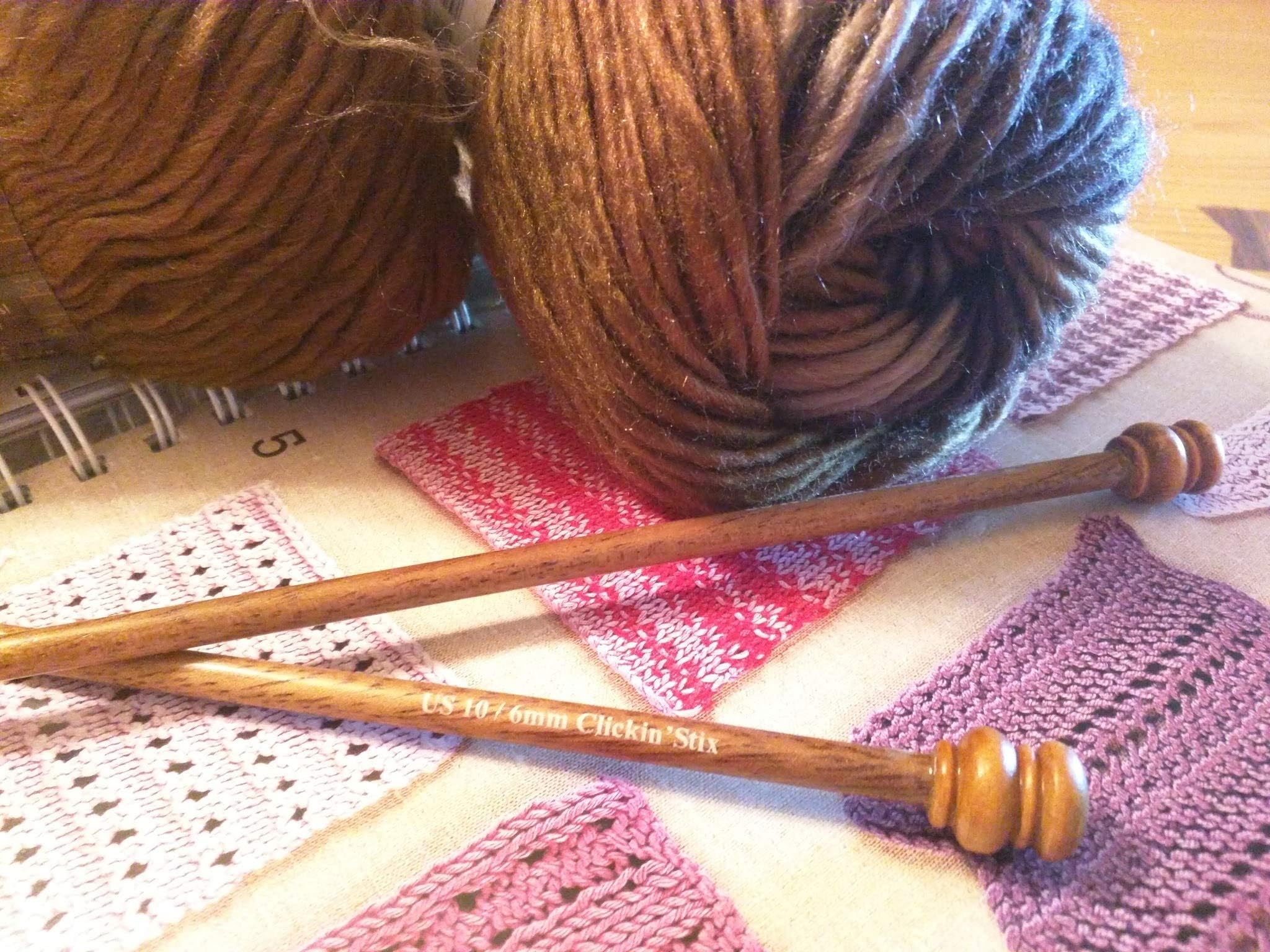 East Indian Walnut Clickin'Stix Knitting Needles, 9 inch (US 9/5.5 mm)