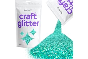 Hemway Craft Glitter Turquoise Blue Holographic 100g Ultrafine Glitter for Crafts, Resin, Epoxy, Tumbler, Art, Candle, Decora